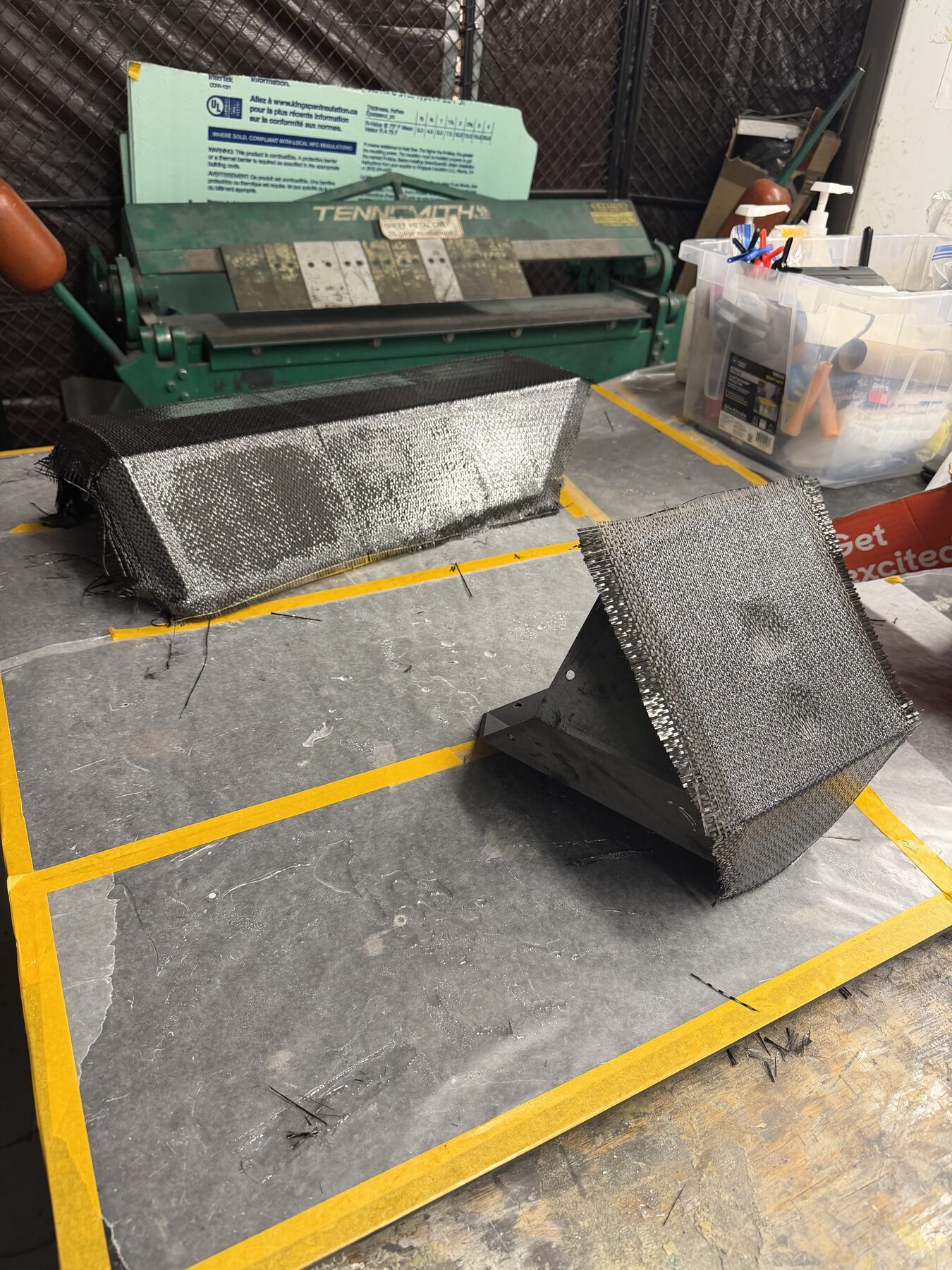 Two-step layup process