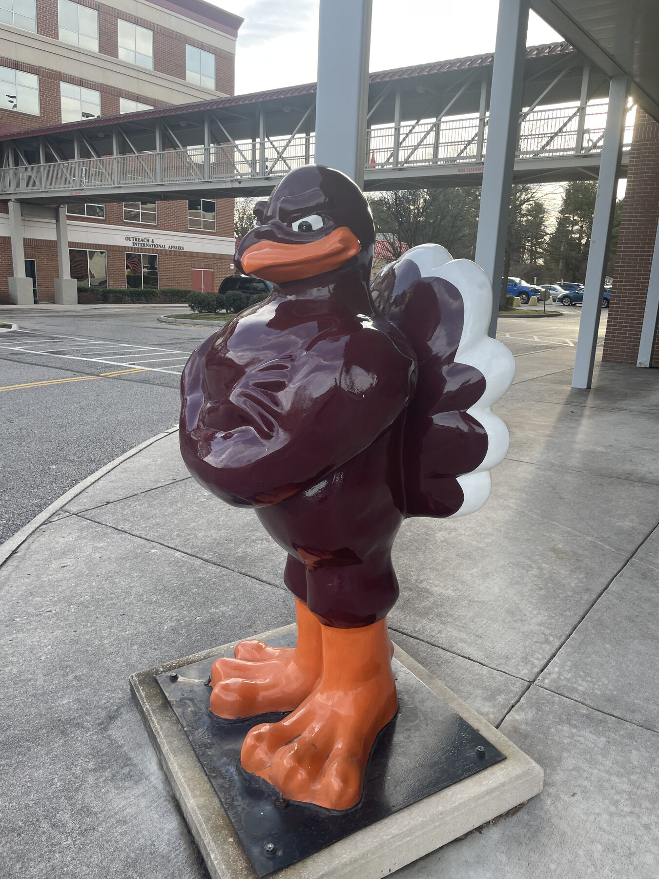 The original campus Hokiebird statue — inspiration for the scan
