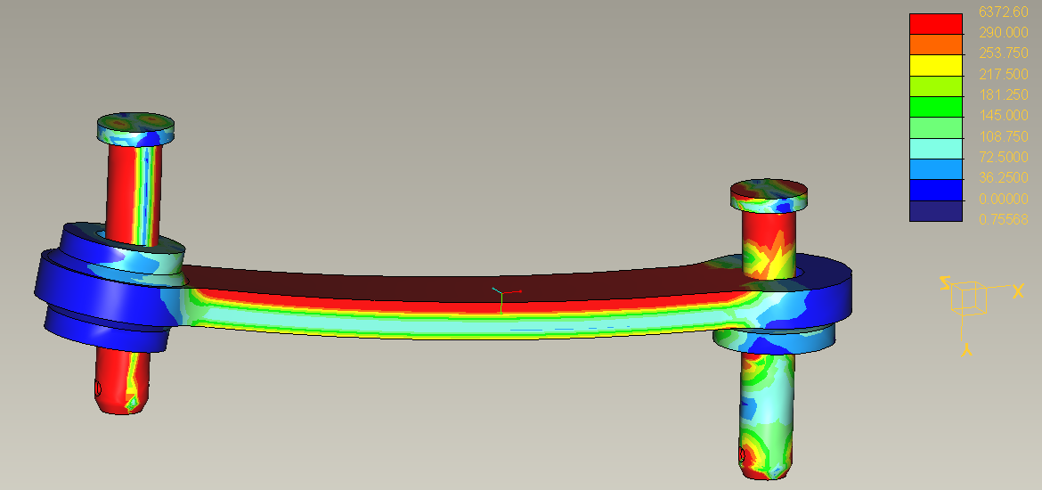 FEA incorrect loading &mdash; link buckles and exceeds yield stress