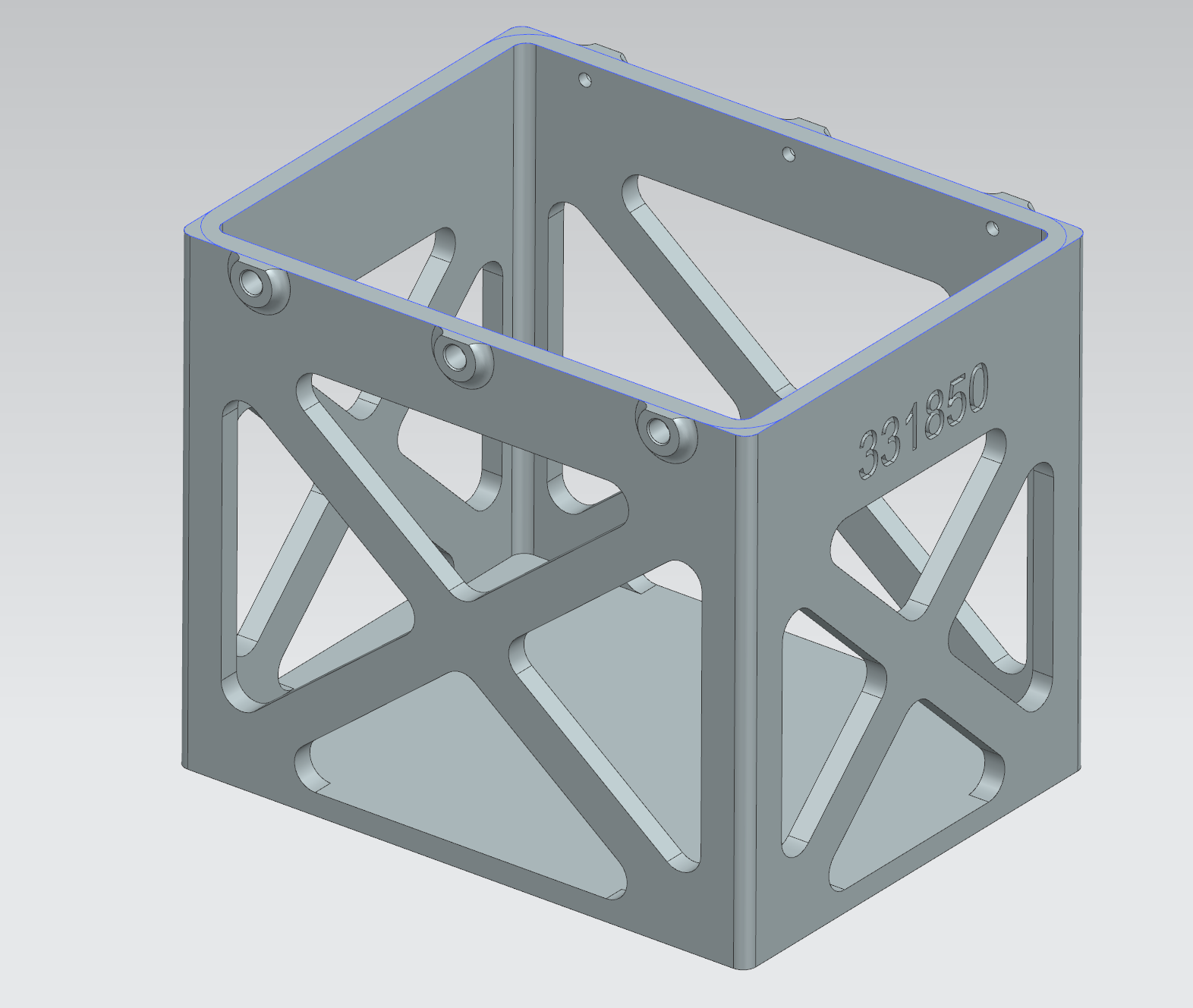Radio battery box drill fixture CAD