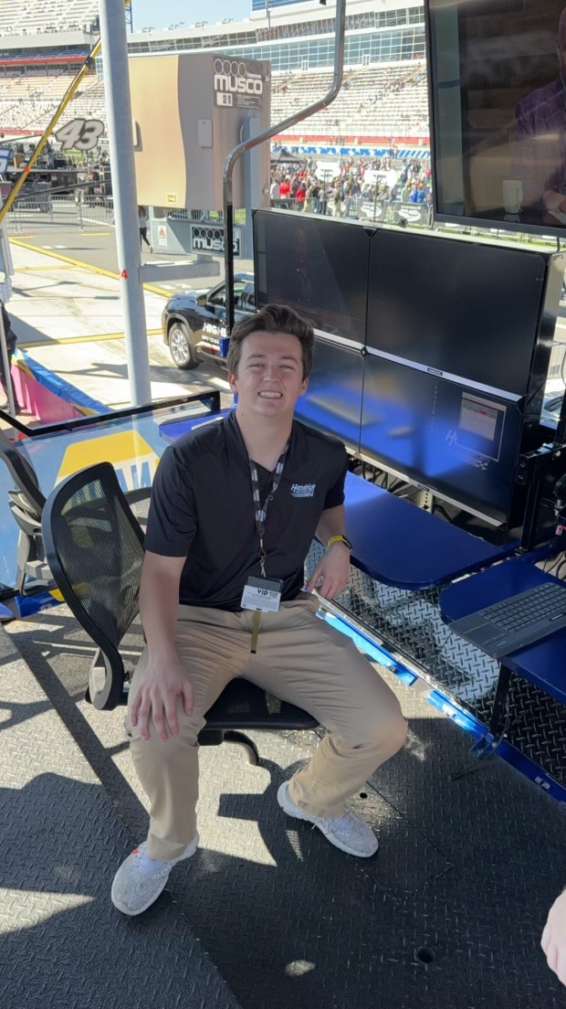 Charlie Steinman at the Hendrick Motorsports crew stand on race day