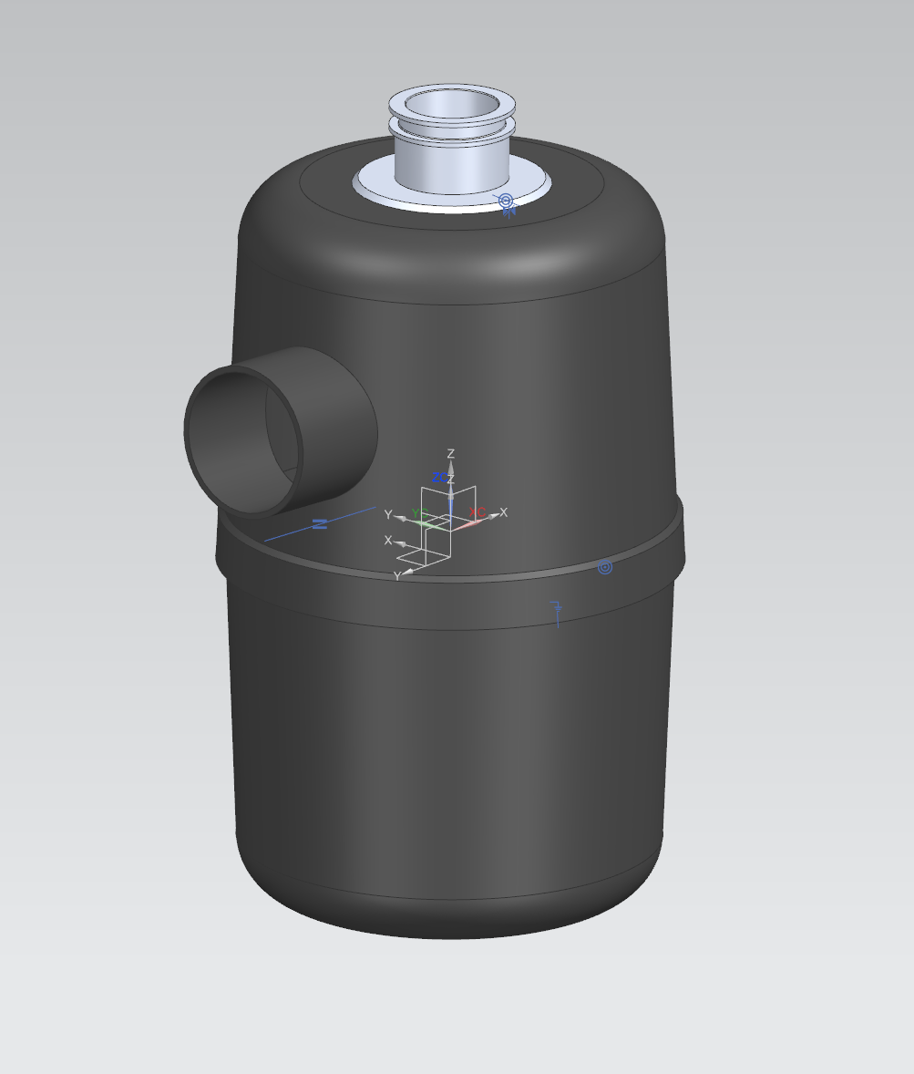 Oil catch can CAD render
