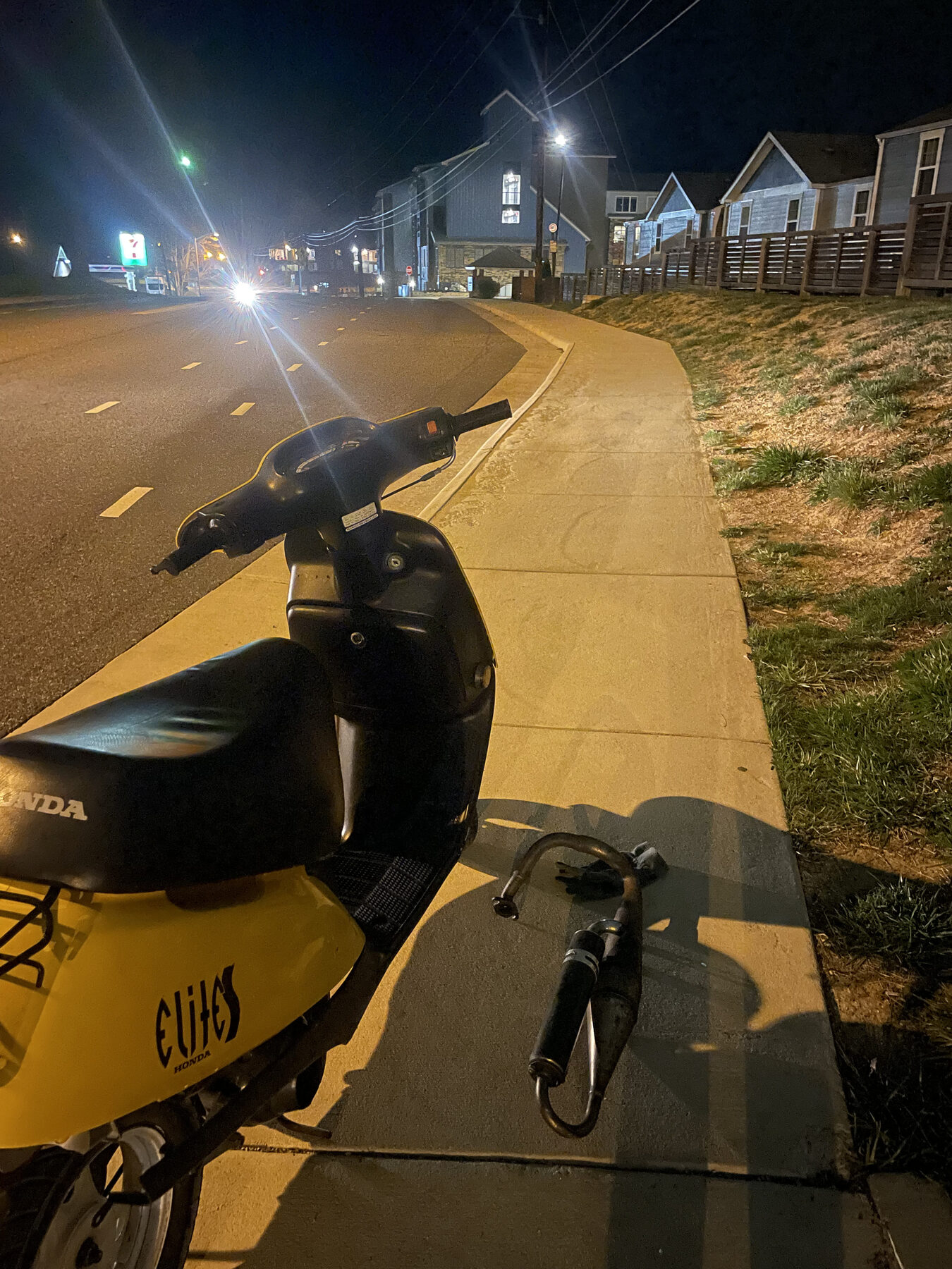 Exhaust fell off moment