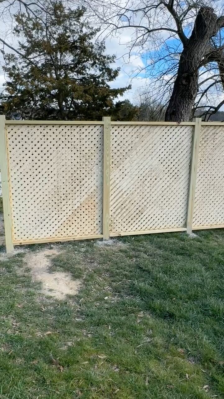 Pool fence just after completion